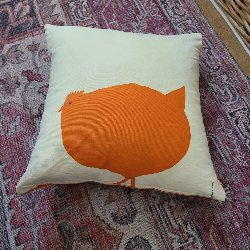 CB2 chicken pillow cover 16"x16"